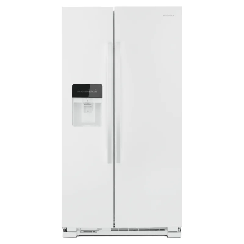 Amana - 33.13 Inch 21 cu. ft Side by Side Refrigerator in White - ASI2175GRW White