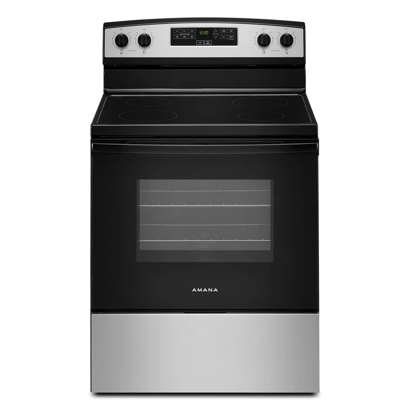 Amana - 4.8 cu. ft Electric Range in Stainless - YAER6203MSS Stainless