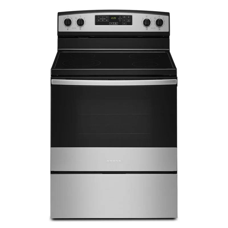 Amana - 4.8 cu. ft Electric Range in Stainless - YAER6603SMS Stainless