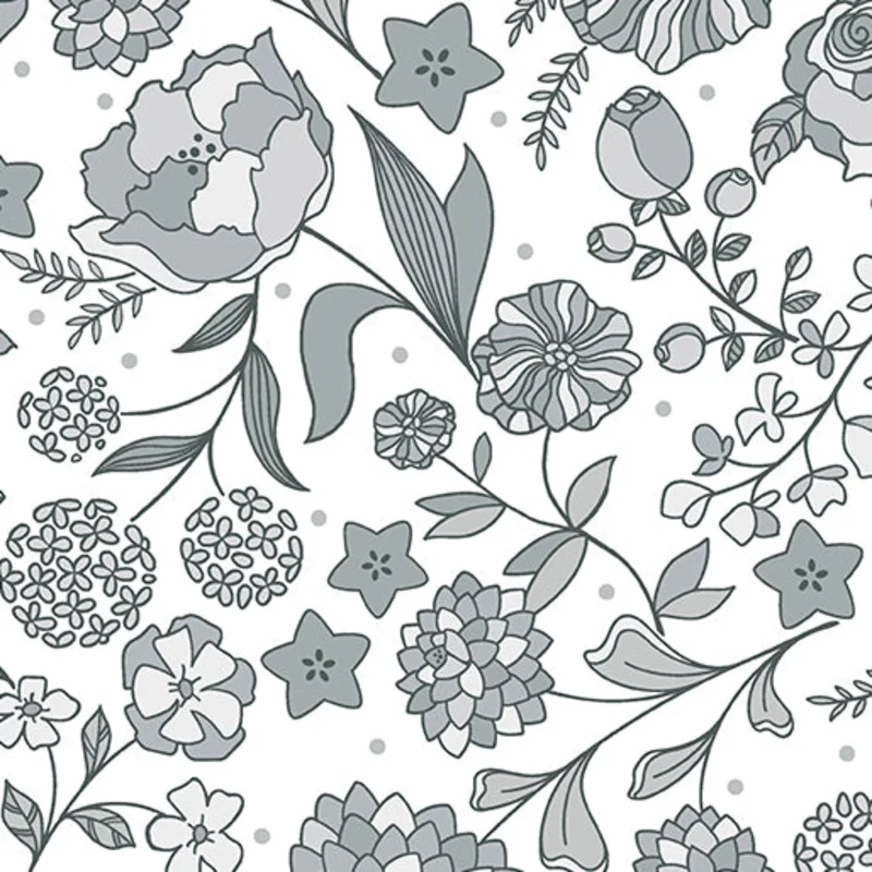 Amanda Murphy BOTANICA: Feature-Gray (1/4 Yard)