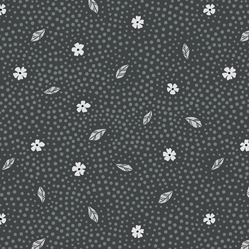 Amanda Murphy BOTANICA: Floret-Steel (1/4 Yard)