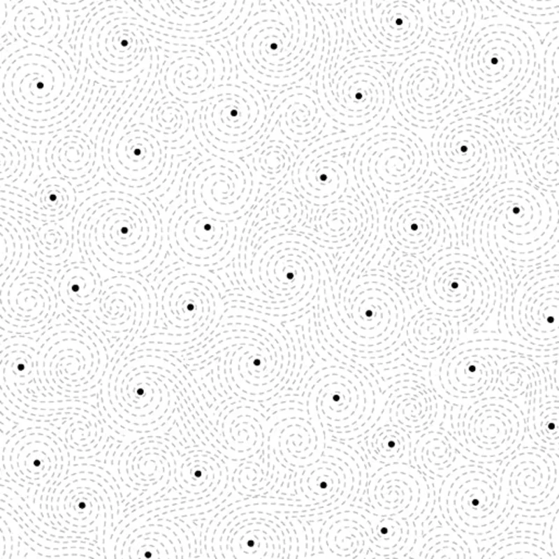 Amanda Murphy BOTANICA: Swirls-White (1/4 Yard)