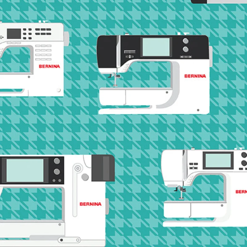 Amanda Murphy SEWING ROOM 2: BERNINA Machines-AQUA (1/4 Yard)