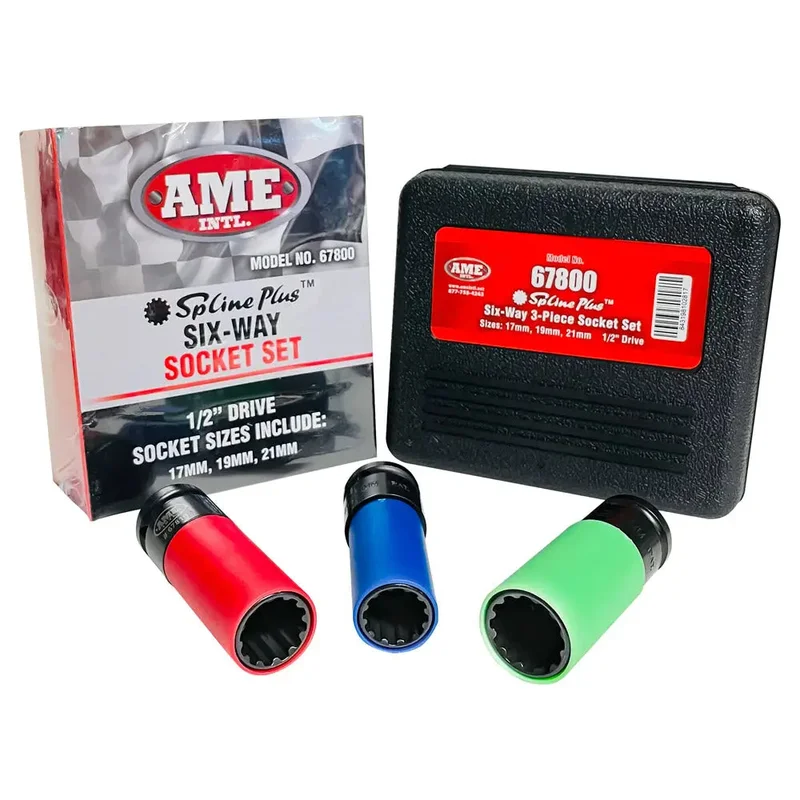 AME 67800 1/2" Drive Damaged Nut Socket Set for 17mm, 19mm, 21mm