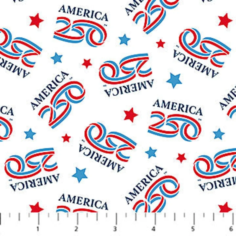 AMERICA 250: 250 Toss-White Multi (1/4 Yard)