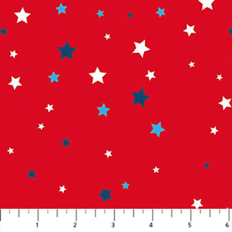 AMERICA 250: Stars-Red Multi (1/4 Yard)