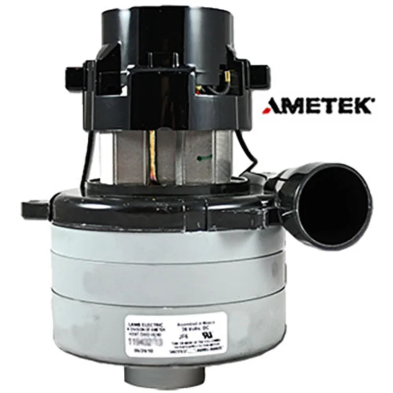 Ametek 122497-29 Vacuum Motor Tangential Discharge, 24 Volt, 3 Stage With Inlet Shell & Plug