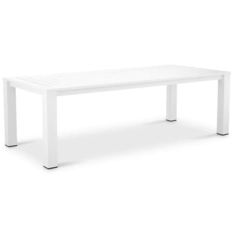 Antibes Vistamar Outdoor Dining Table, Matte White, 94.5W x 41.3D