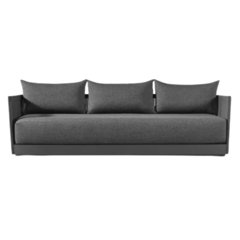 Antigua 3-Seat Sofa, Aluminum Asteroid