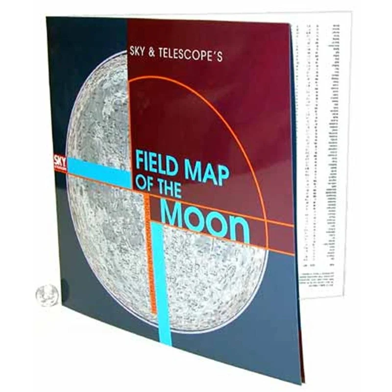 Antonn Rkl's Field Map of the Moon for Binoculars and Reflectors, Laminated