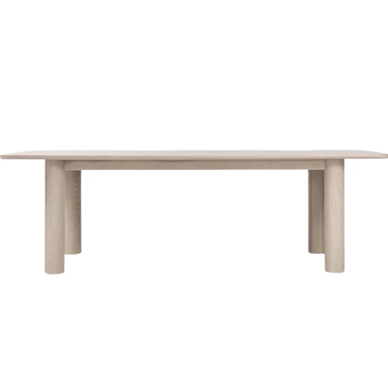 Arc 120" White Ash Dining Table , Nude