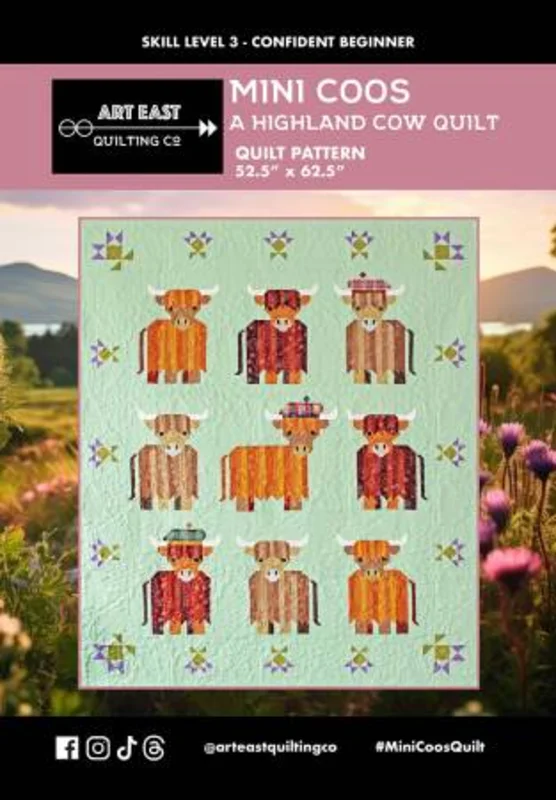 ART EAST: Mini Coos- A Highland Cow Quilt Pattern