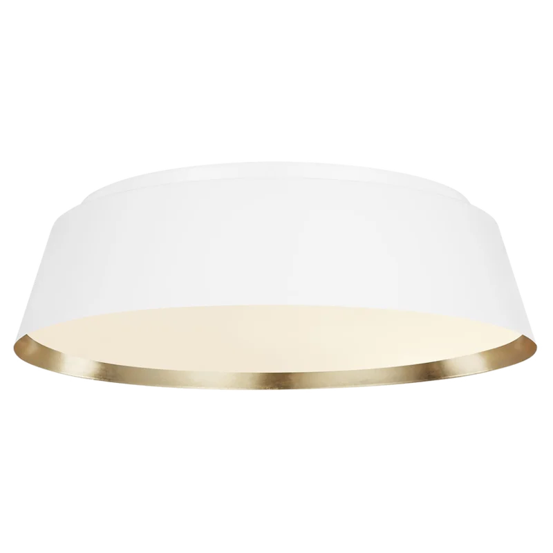 Asher Large Flush Mount, Matte White