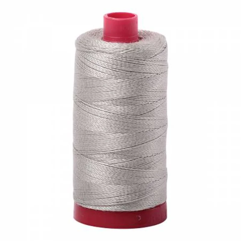 Aurifil: 12wt Cotton-Light Grey 5021
