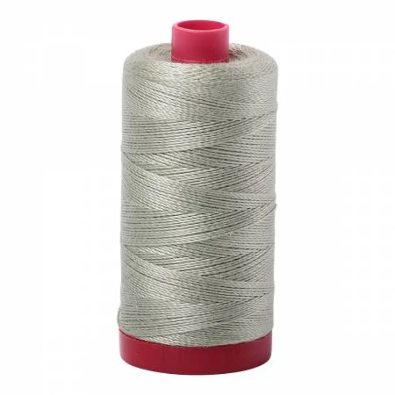 Aurifil: 12wt Cotton-Light Laurel Green 2902