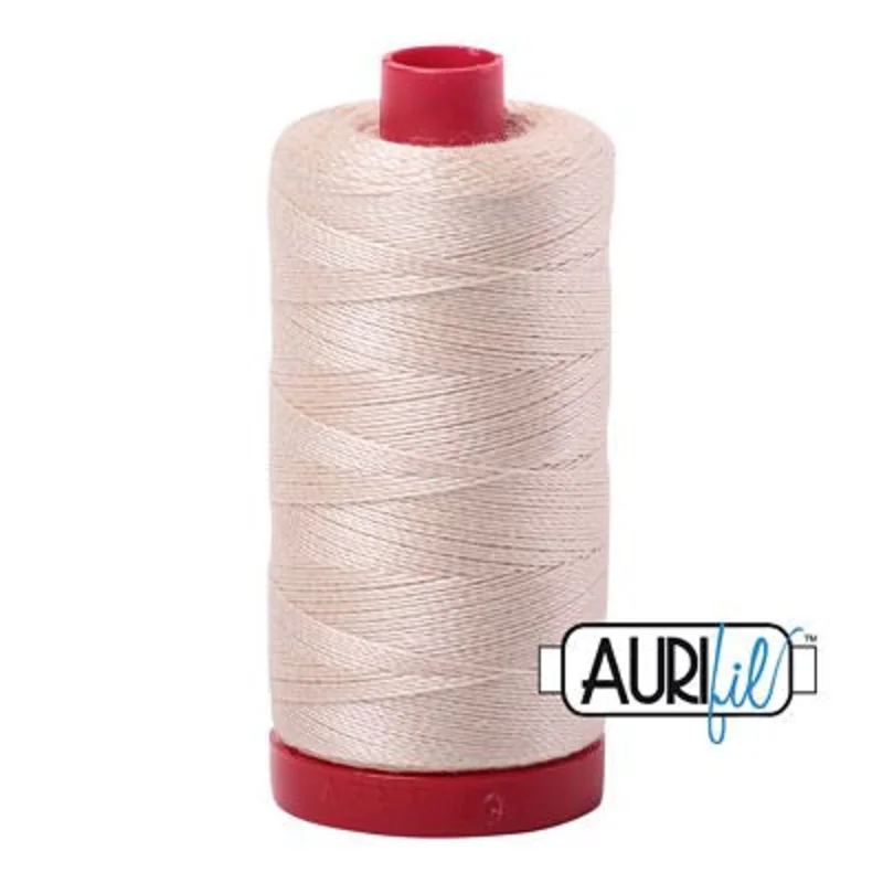 Aurifil: 12wt Cotton-Light Sand 2000