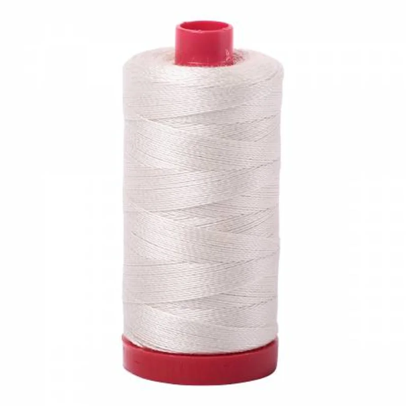 Aurifil: 12wt Cotton-Silver White 2309