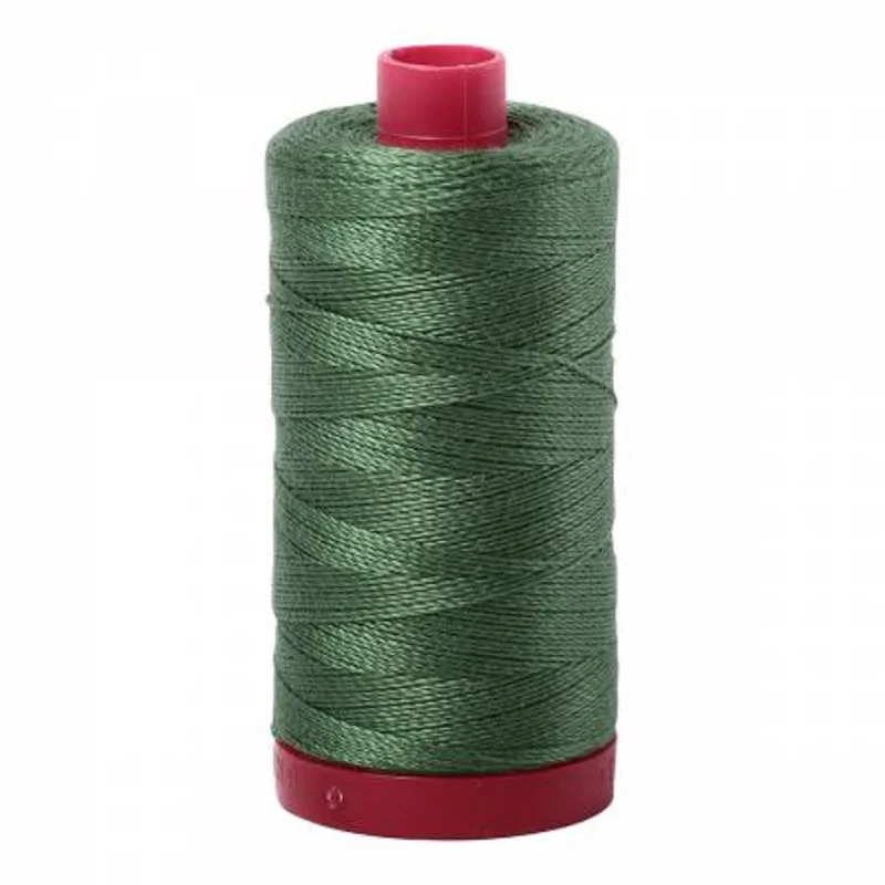 Aurifil: 12wt Cotton-Very Dark Grass Green 2890