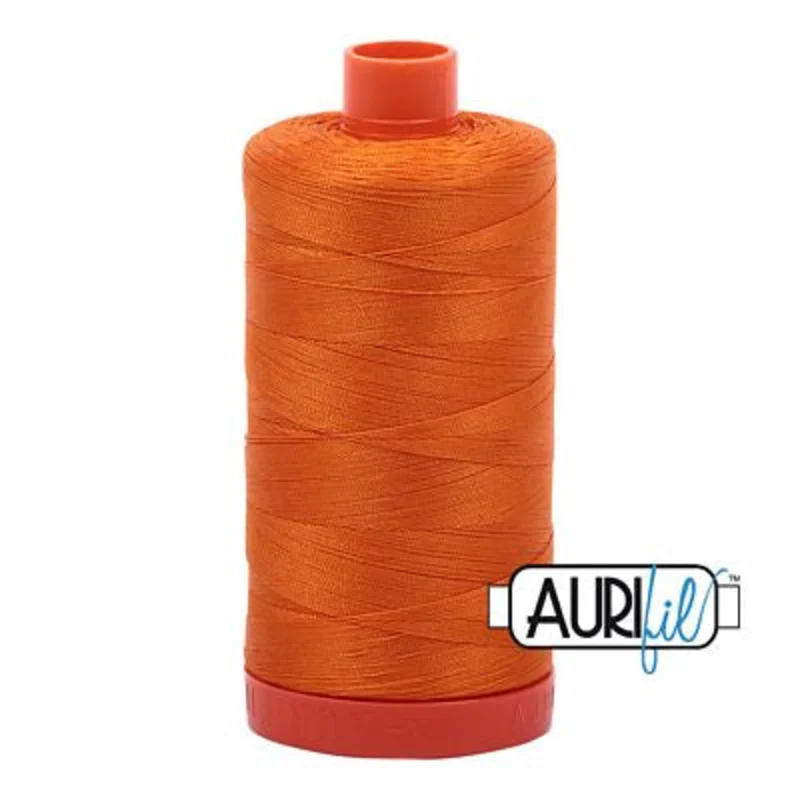 Aurifil: 50wt Cotton-Bright Orange 1133