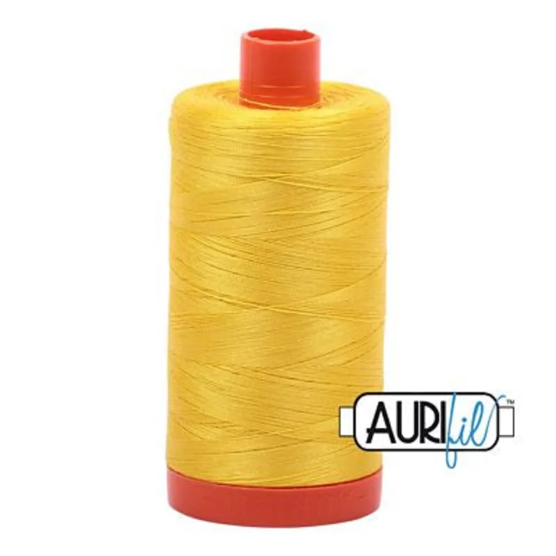 Aurifil: 50wt Cotton-Canary 2120