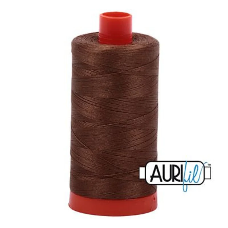Aurifil: 50wt Cotton-Dark Antique Gold 2372