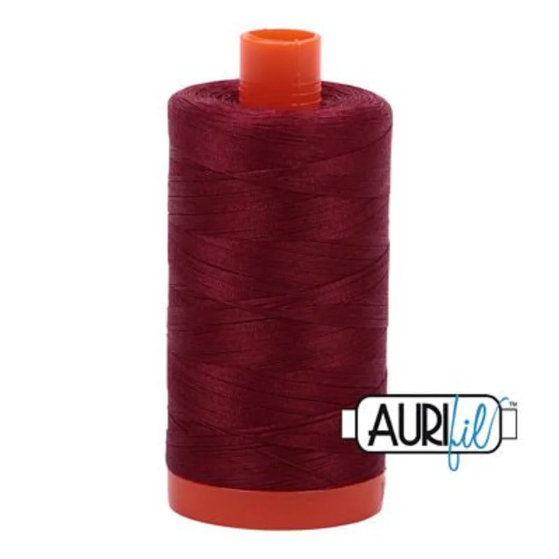 Aurifil: 50wt Cotton-Dark Carmine Red 2460