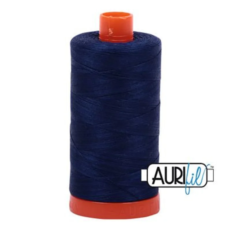 Aurifil: 50wt Cotton-Dark Navy 2784