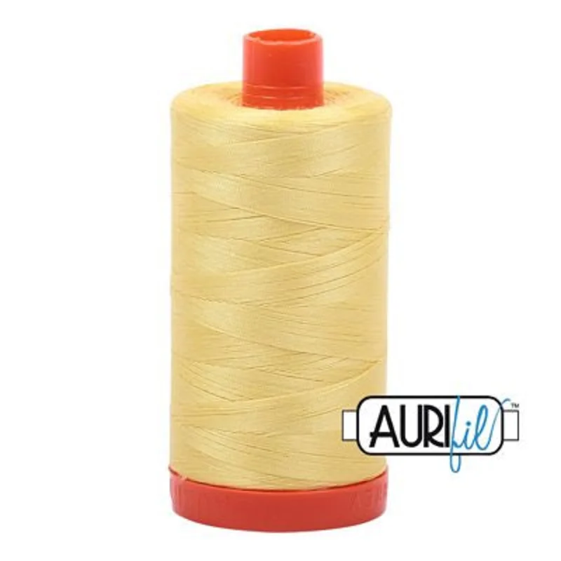Aurifil: 50wt Cotton-Lemon 2115