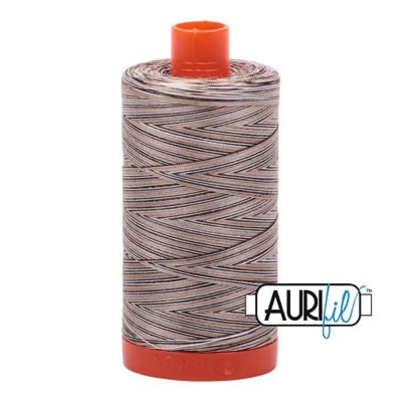 Aurifil: 50wt Cotton-Variegated Nutty Nogut 4667
