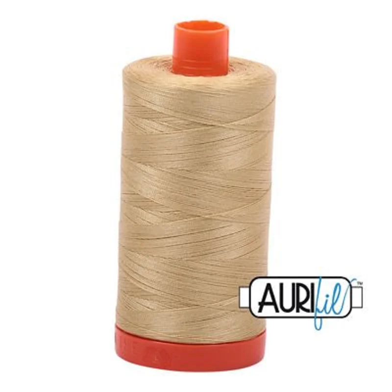 Aurifil: 50wt Cotton-Very Light Brass 2915