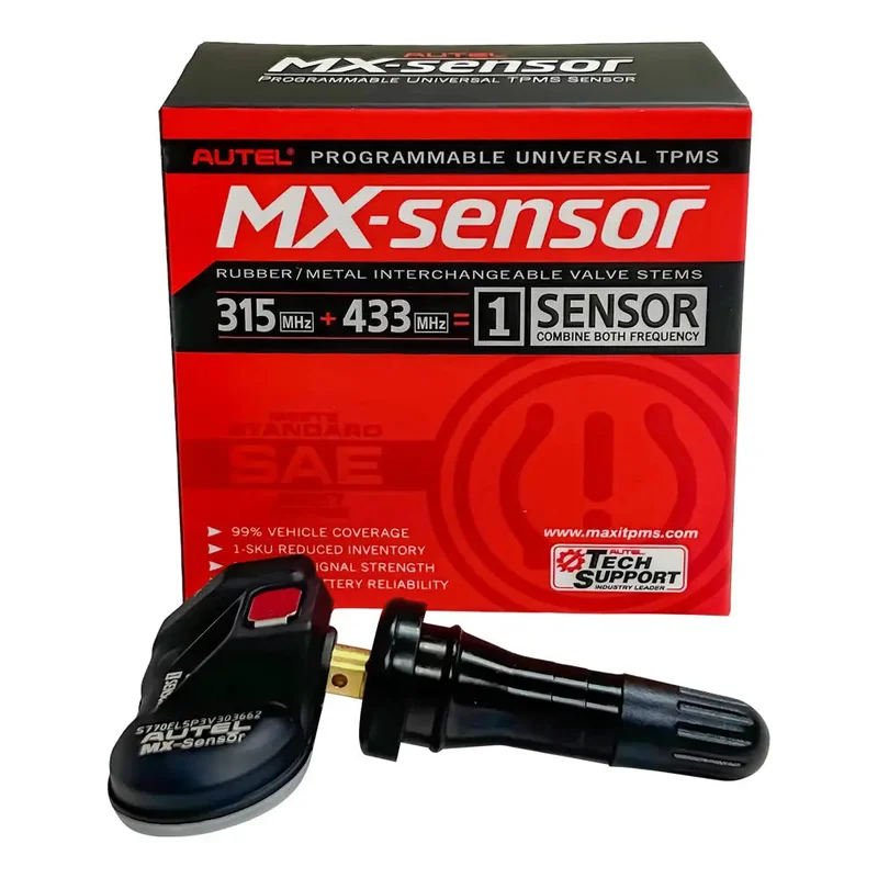 Autel MX-Sensor Programable TPMS Sensor, Rubber Stem (Ea) - 1-SENSOR-R