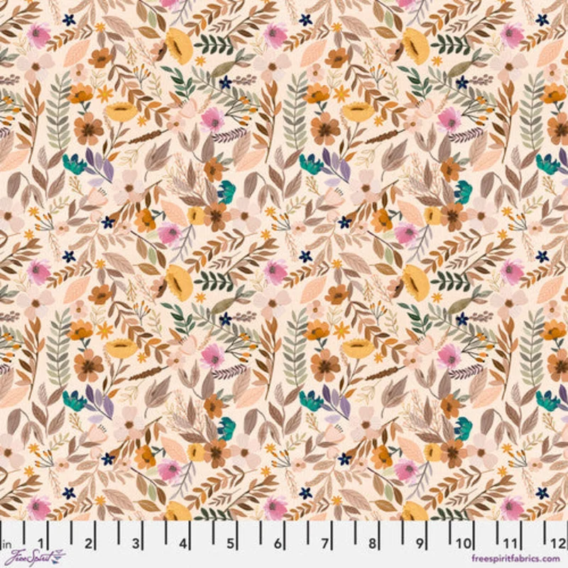 AUTUMN FRIENDS: Autumn Leaves-Linen (1/4 Yard)
