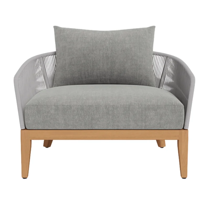 Avalon Lounge Chair, Teak/ Lisos Piedra