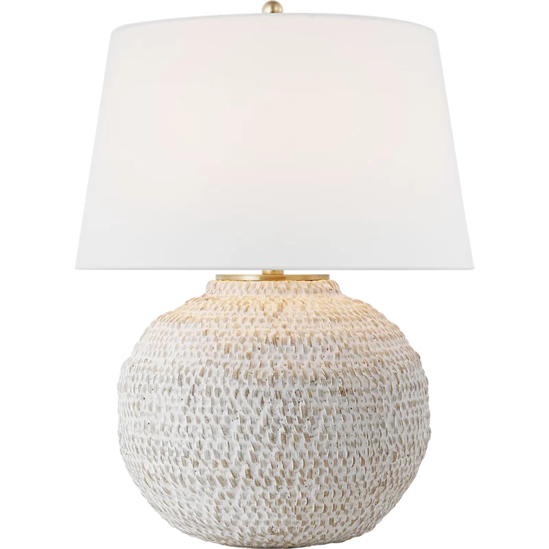Avedon Small Table Lamp, Plaster White, 21.5"H