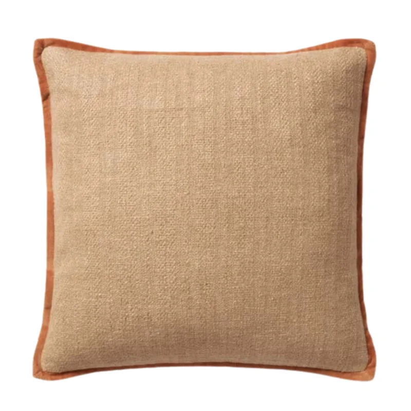 Aveline Pal0034 Natural / Rust 18'' x 18'', Amber Lewis Loloi