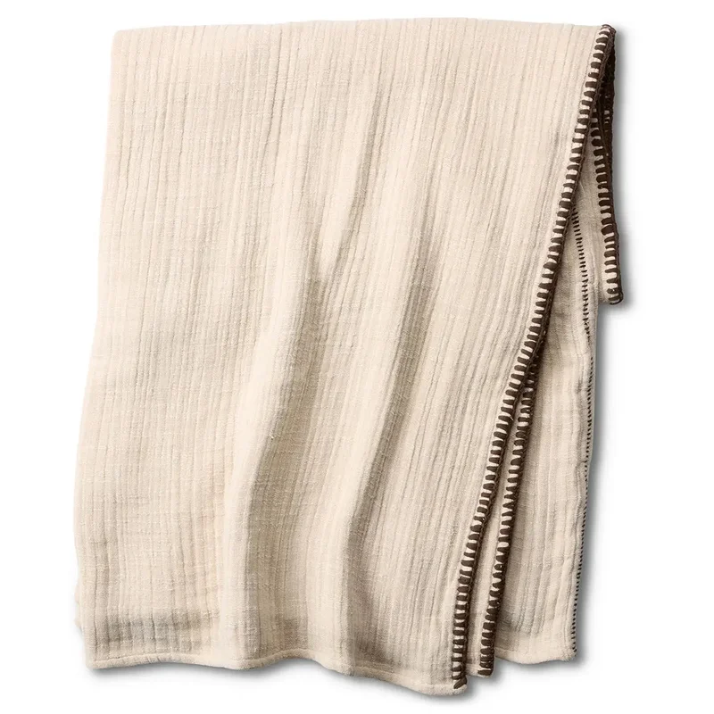 Avolite Cream Margosa Oversized Throw, 84" x 84"