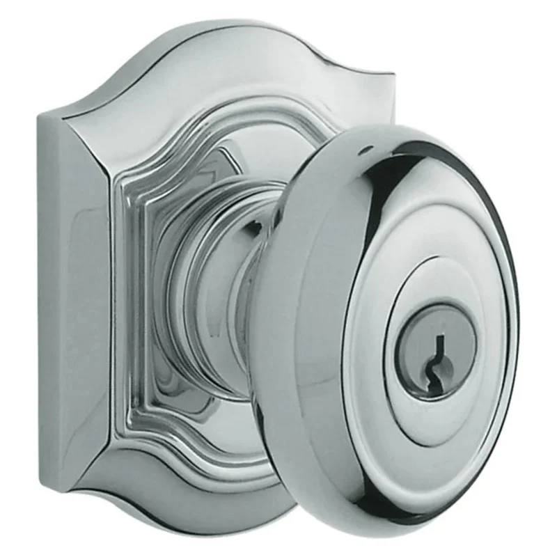 Baldwin - Estate Collection - Keyed Knobs & Levers - 5237 Bethpage Keyed Door Knob w/ Bethpage Rose (Pre-Configured)