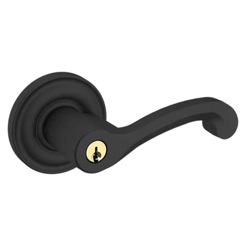 Baldwin - Estate Collection - Keyed Knobs & Levers - 5245 Classic Keyed Door Lever w/ Classic Rose (Pre-Configured)