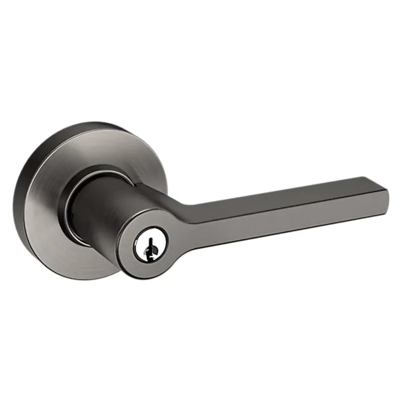 Baldwin - Estate Collection - Keyed Knobs & Levers - 5260 Minneapolis Keyed Door Lever w/ Round Rose (Pre-Configured)