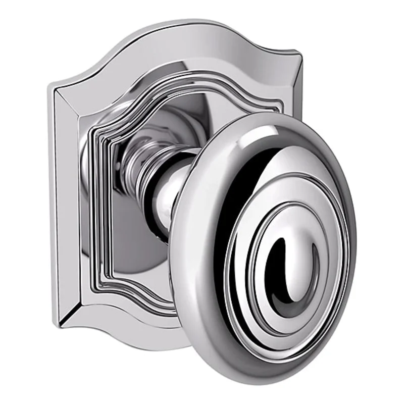 Baldwin - Estate Collection - Knobs & Levers - 5077 Bethpage Door Knob w/ R027 Rose (Pre-Configured)