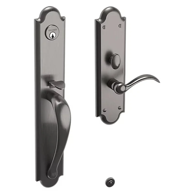Baldwin - Estate Collection - Mortise Entry Handlesets - Boulder Full Escutcheon M514 Mortise Handleset w/ Lever (Trim ONLY)