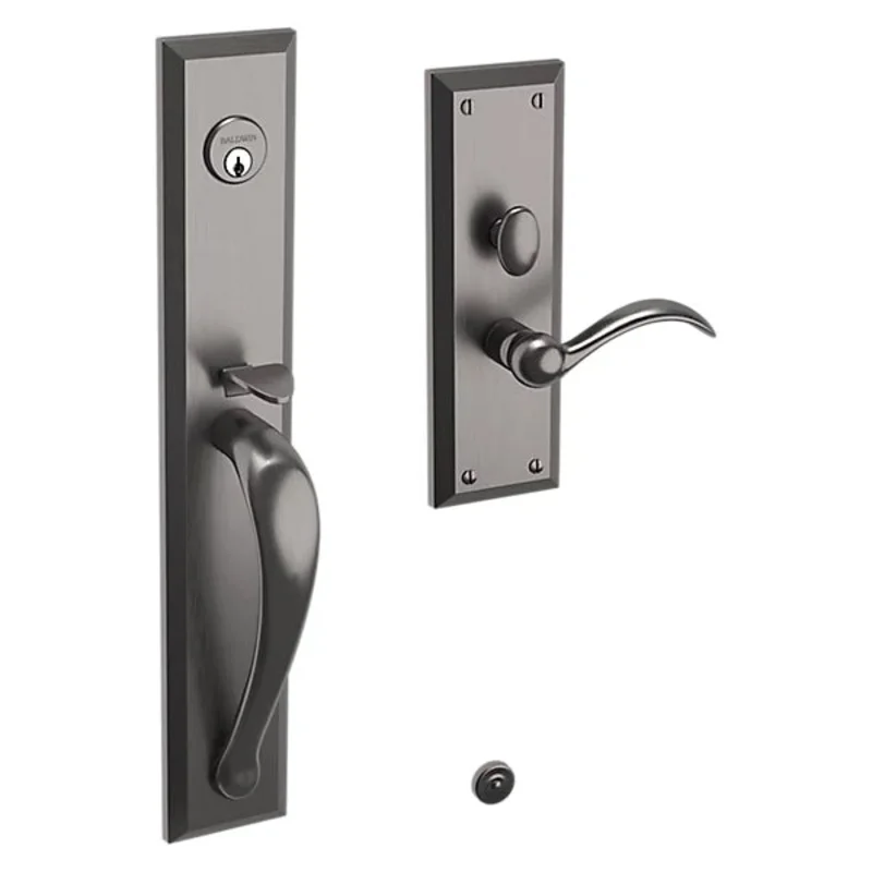 Baldwin - Estate Collection - Mortise Entry Handlesets - Cody Full Escutcheon M504 Mortise Handleset w/ Lever (Trim ONLY)