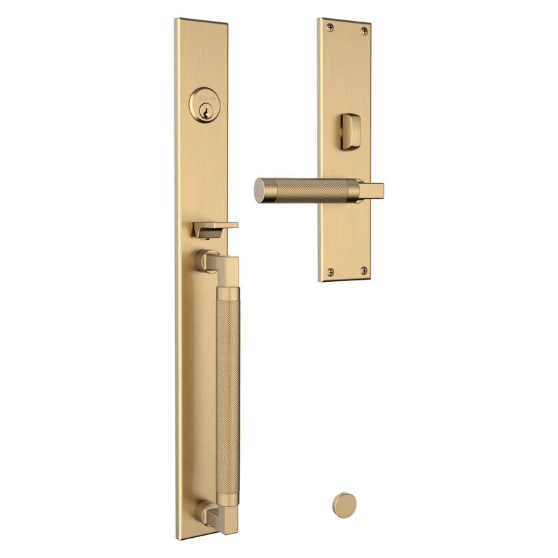 Baldwin - Estate Collection - Mortise Entry Handlesets - Gramercy Knurled 20 6972 Mortise Handleset (Trim ONLY)