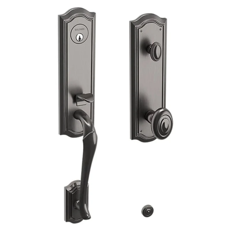 Baldwin - Estate Collection - Tubular Entry Handlesets - Bethpage Emergency Egress Handleset w/ 5077 Bethpage Knob