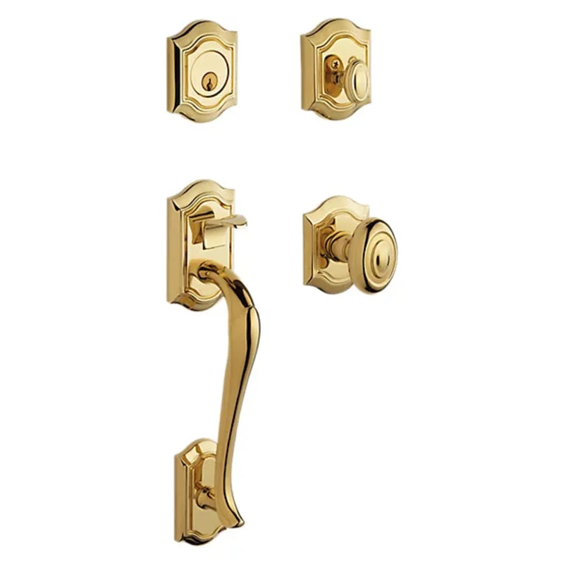 Baldwin - Estate Collection - Tubular Entry Handlesets - Bethpage Sectional Trim w/ 5077 Bethpage Knob