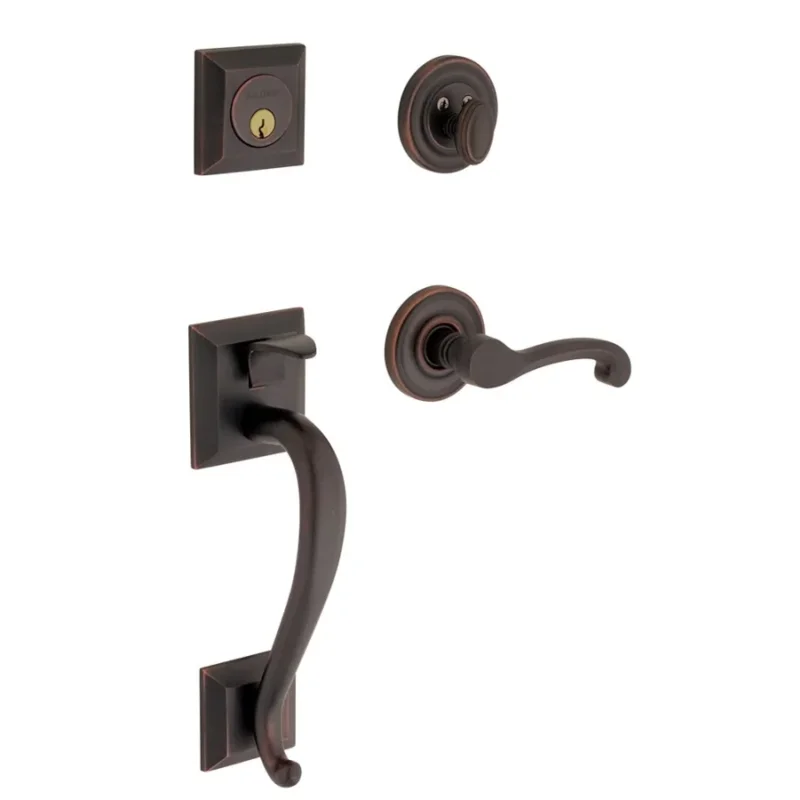 Baldwin - Estate Collection - Tubular Entry Handlesets - Madison Sectional Trim w/ 5445V Classic Lever