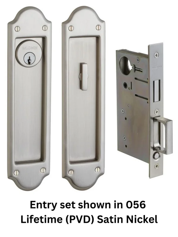 Baldwin - Pocket Door Locks - Boulder - Entry Pocket Door Set (Cylinder Not Included)