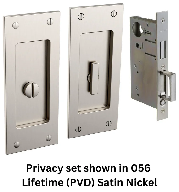 Baldwin - Pocket Door Locks - Santa Monica (Small) - Privacy Pocket Door Set