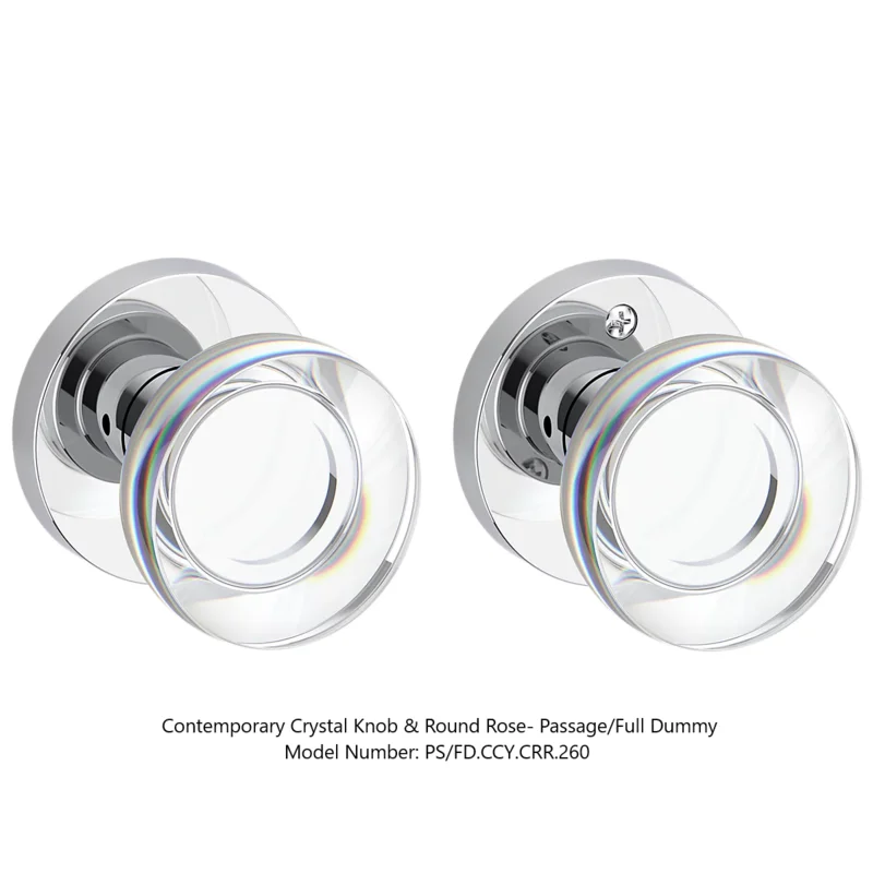 Baldwin - Reserve Collection - Interior Knobs - Contemporary Crystal Door Knob (Full Dummy)
