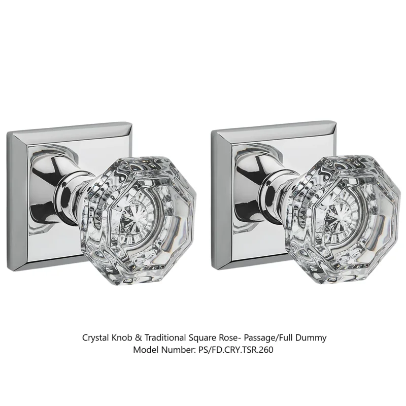 Baldwin - Reserve Collection - Interior Knobs - Crystal Door Knob (Passage)